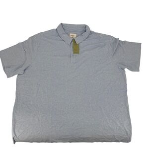 Goodfellow Polo Shirt Short Sleeve Mens 4XL Tall Blue Heather Cotton‎ Blend
